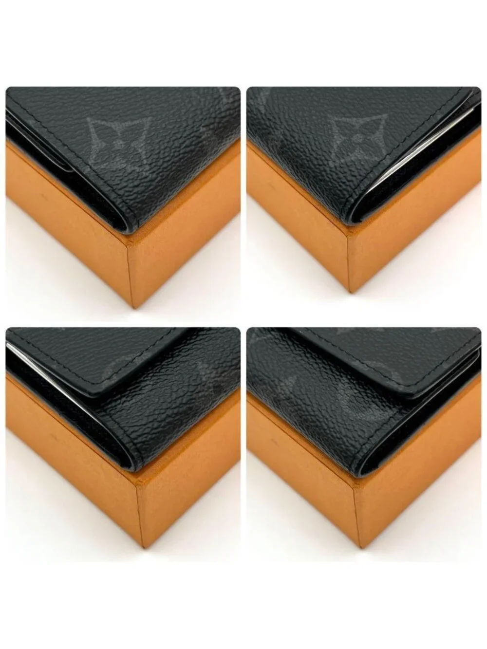 Louis Vuitton Monogram Eclipse Key Case Multicles 6 Black Key Holder